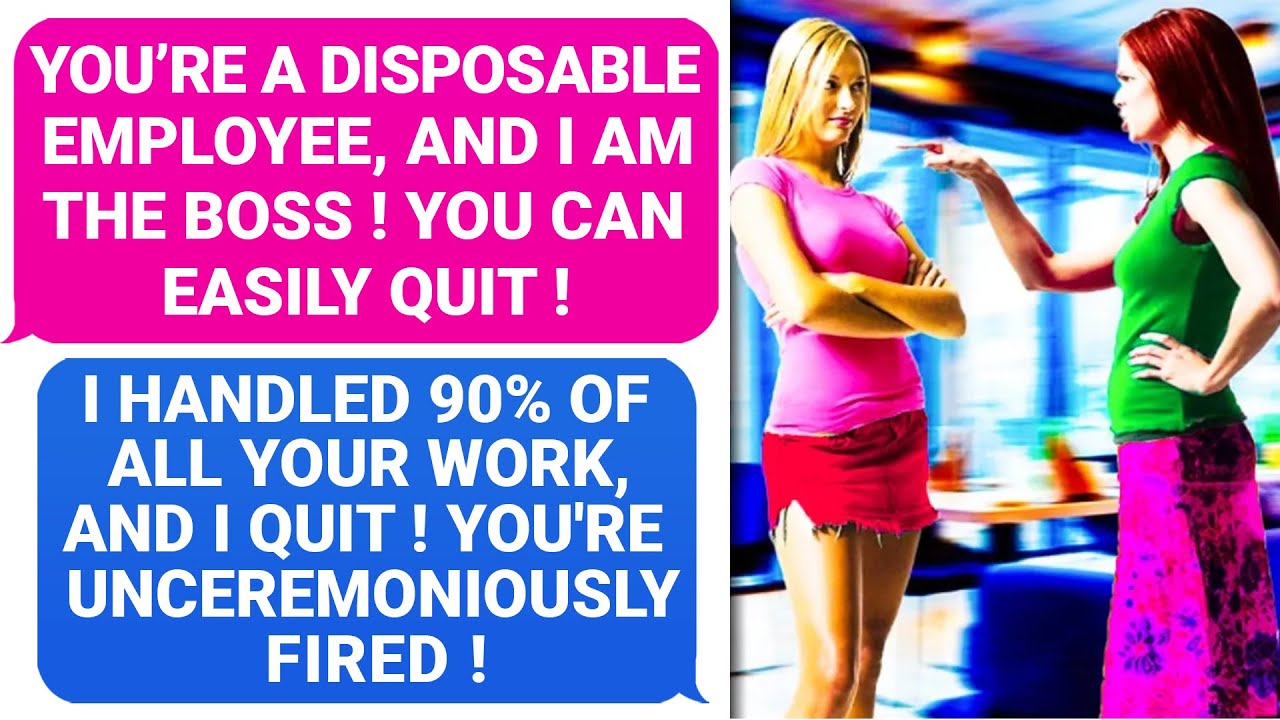 Boss Forgot Who I Am And Made Me Quit! I Handled 90% Of ALL His Work.. Boss, Now You're Fired ! r/EP