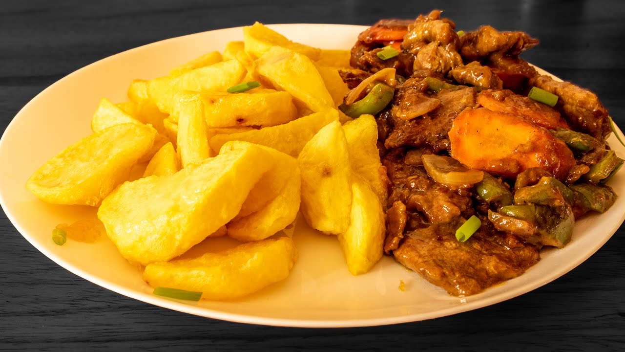 Ugandan recipe for Beef steak with fried potatoes. This is how I prepare beef steak the African way