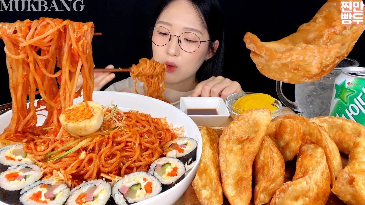 Jjolmyeon & Dumplings | KOREANFOOD MUKBANG ASMR
