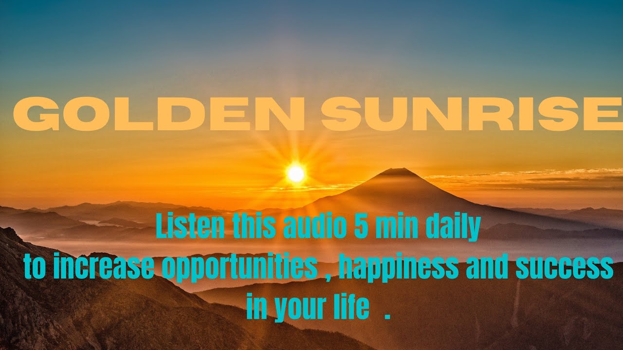 GOLDEN-SUNRISE SWITCHWORD  CHANTING to attract opportunities or happiness in your life 🙂☺️.