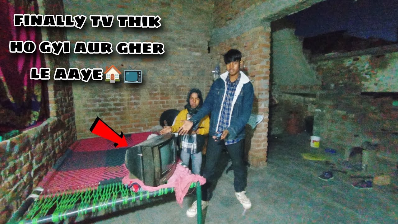 Finally tv thik ho gyi 📺 aur gher bhi le aaye 🏠..#dubai #utterpradesh 