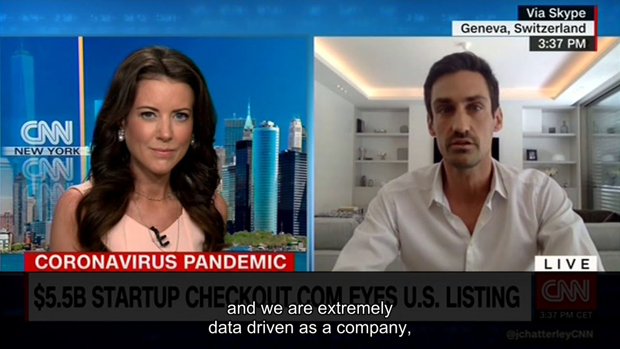 Guillaume Pousaz, Checkout.com CEO interviewed by Julia Chatterley | CNN International | June 2020