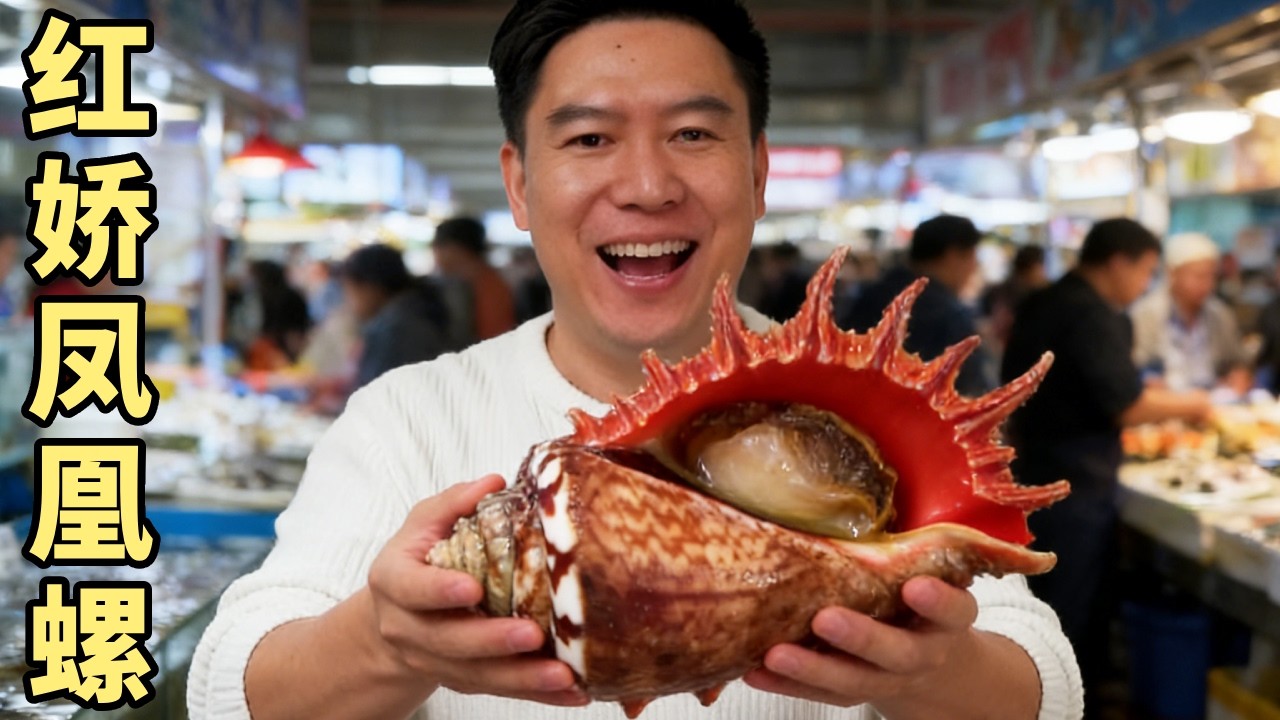 试吃红娇凤凰螺！椰汁慢煮鲜到上头，一口根本停不下来【小文哥吃吃吃 】