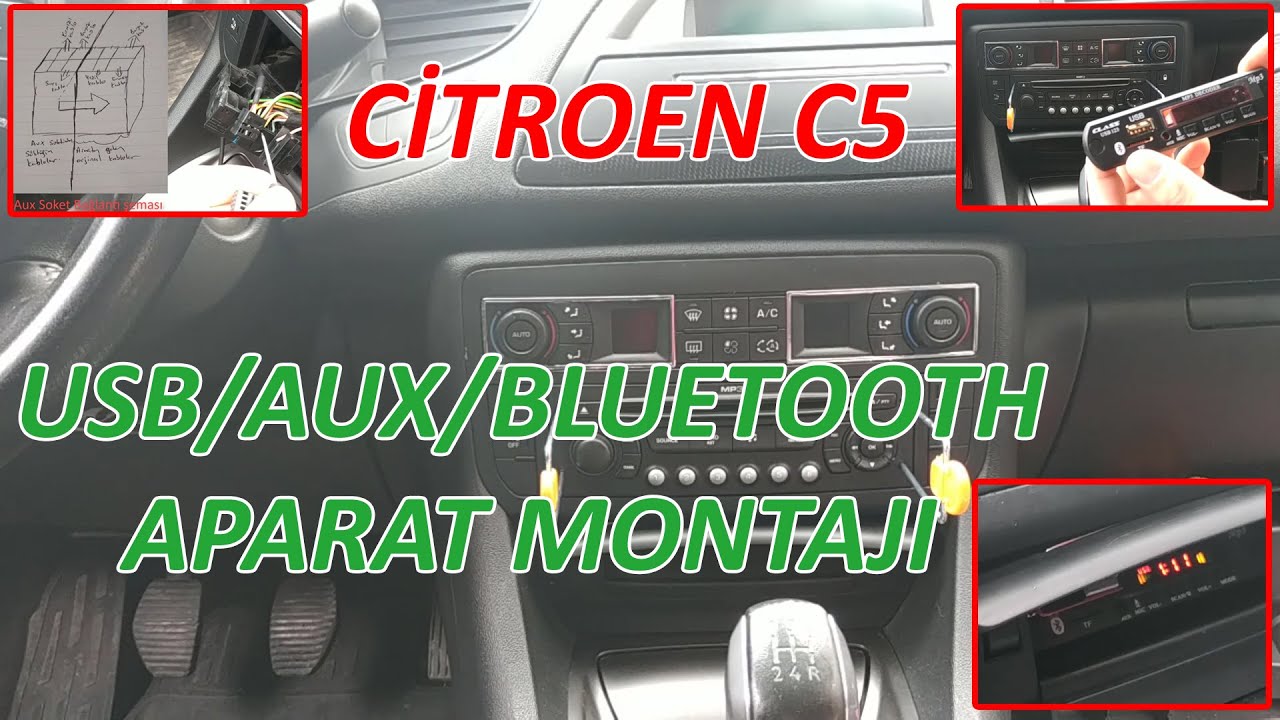 Citroen C5 Aux/Usb/Bluetooth Aparatı Montajı(Aux / Usb / Bluetooth Apparatus Installation)