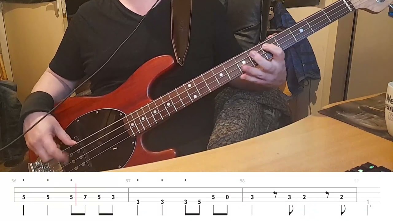 Miley Cyrus - Flowers (Bass Cover w/ Bass Tabs)