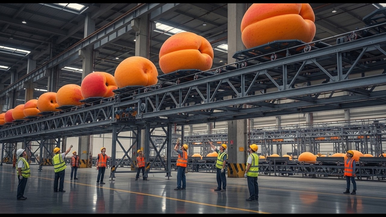 Inside the Massive Apricot Juice Line – The HYPNOTIC Flow of 2 Million Liters 🟠