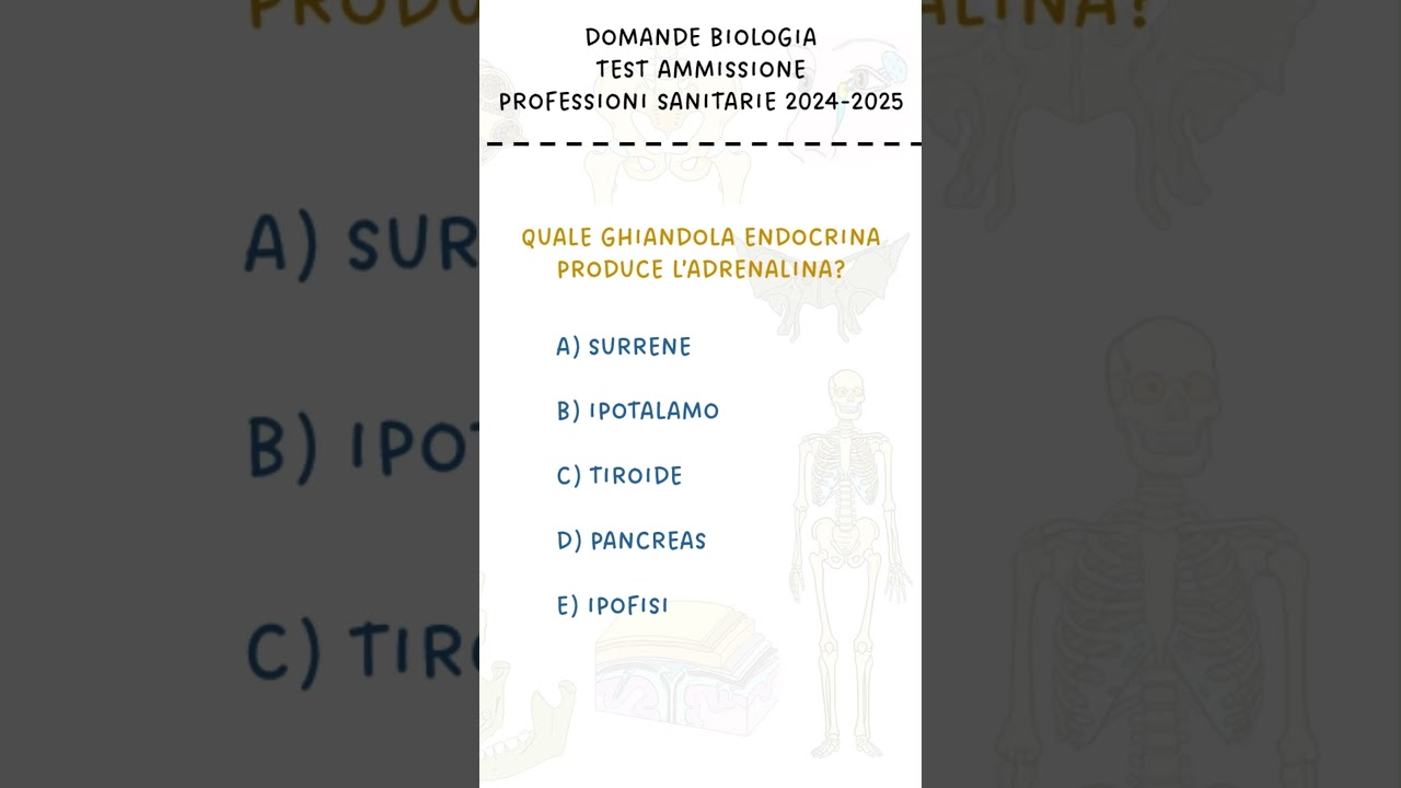 Domanda 1_Biologia 🧠 - Test Professioni sanitarie 2024/2025 #shorts #biologia #testuniversitario