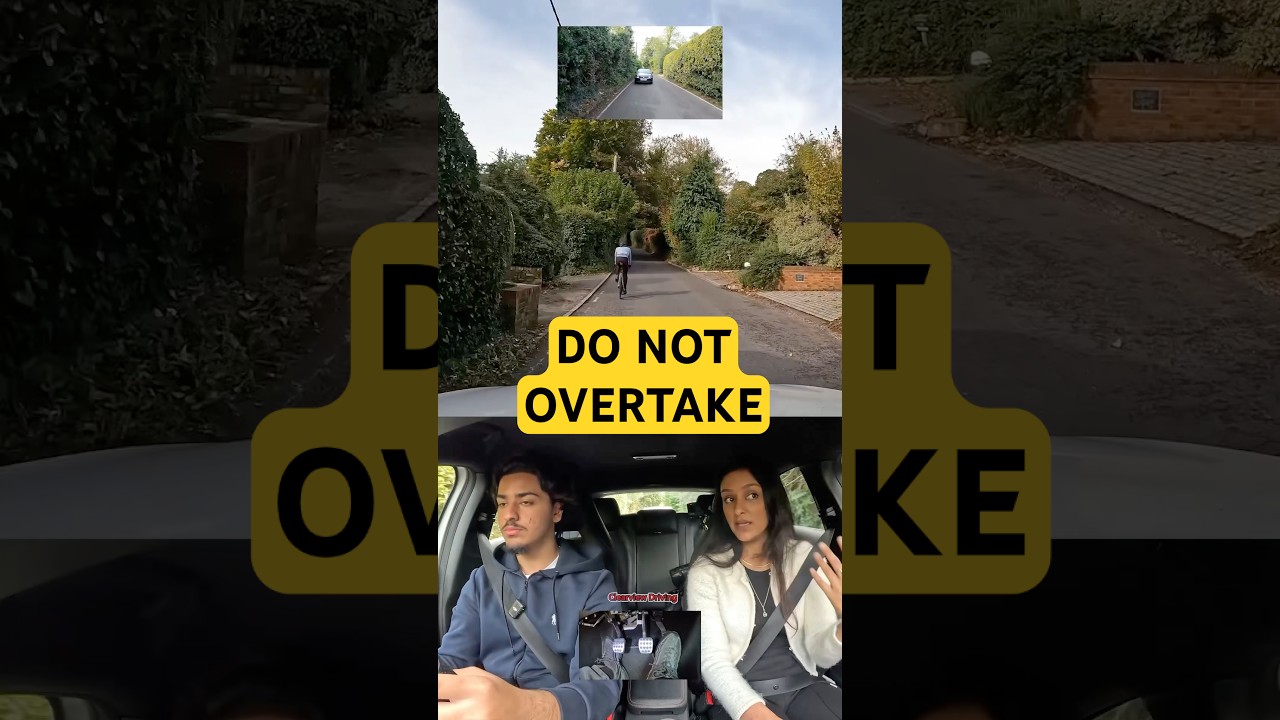 Do NOT Overtake #driving #lesson #learn #cyclist #london #road #car #family #gear