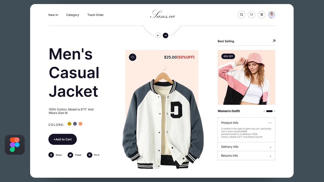 Ecommerce Fashion Web UI UX Design in Figma - Full Tutorial Web Design