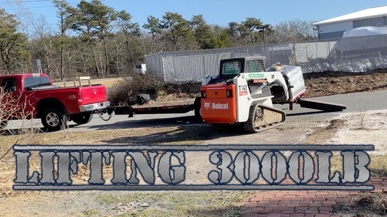 Bobcat Heavy Lifting Pallets Of Concrete Pavers | Update on T140 and Implements