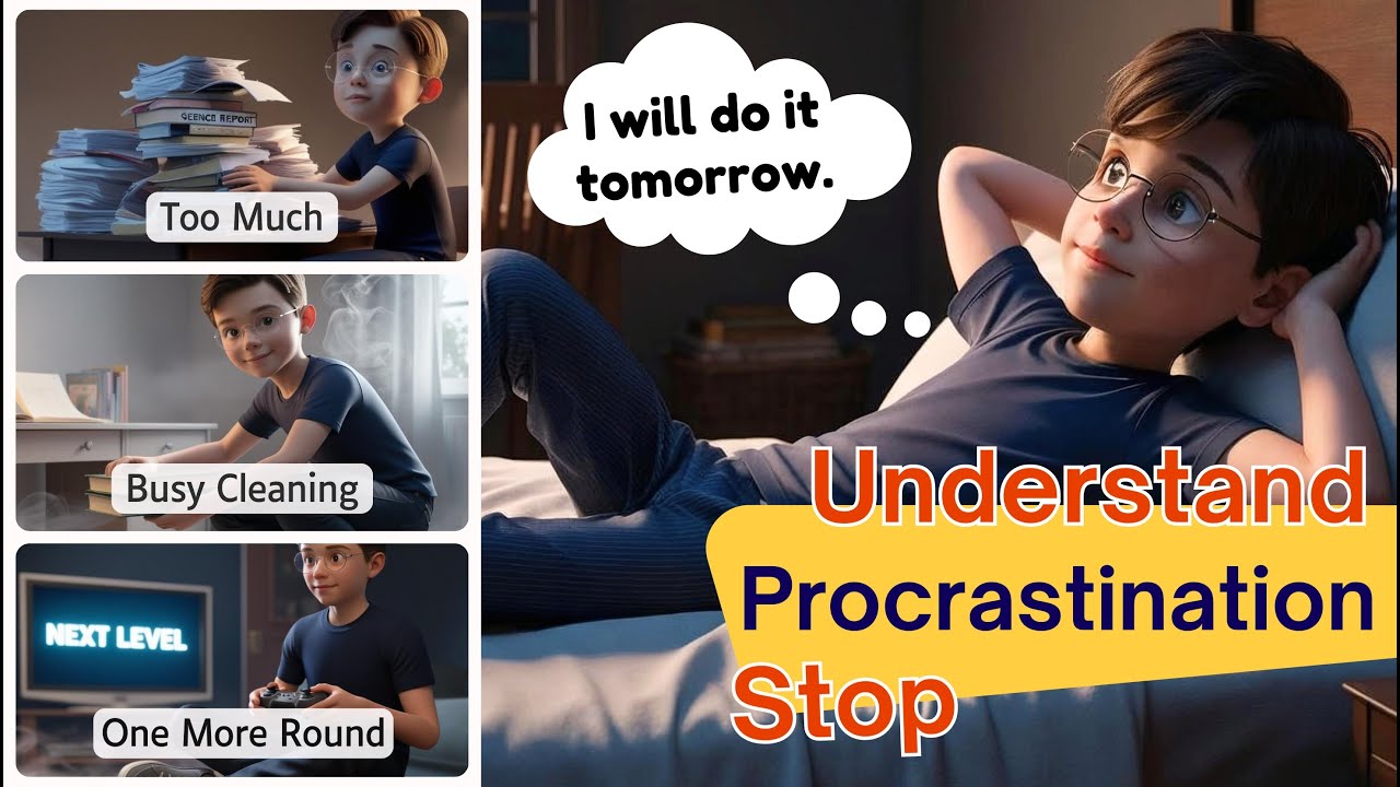 Put things off | Procrastination | Kids life lesson | Procrastinate | Practical steps to improve