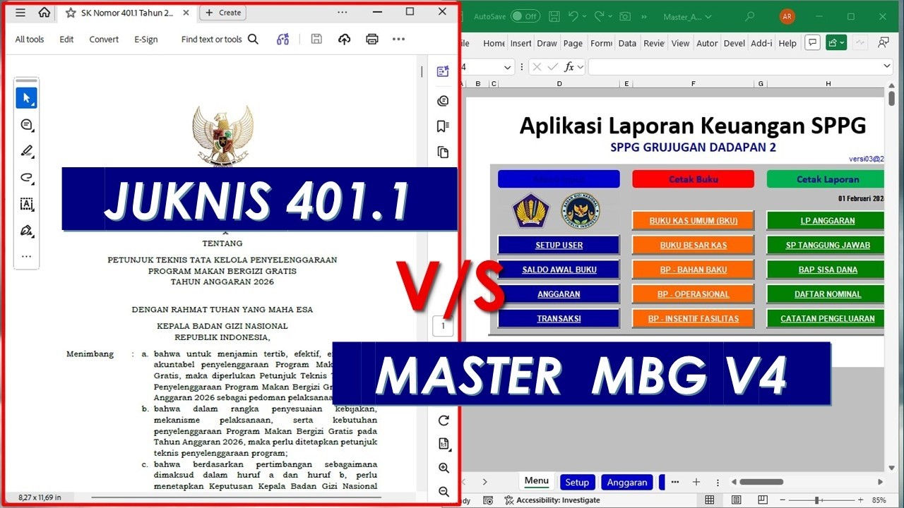 Master Aplikasi Laporan Keuangan MBG: Fitur Baru & Perbandingan Detail dengan Juknis 401.1 Terbaru!