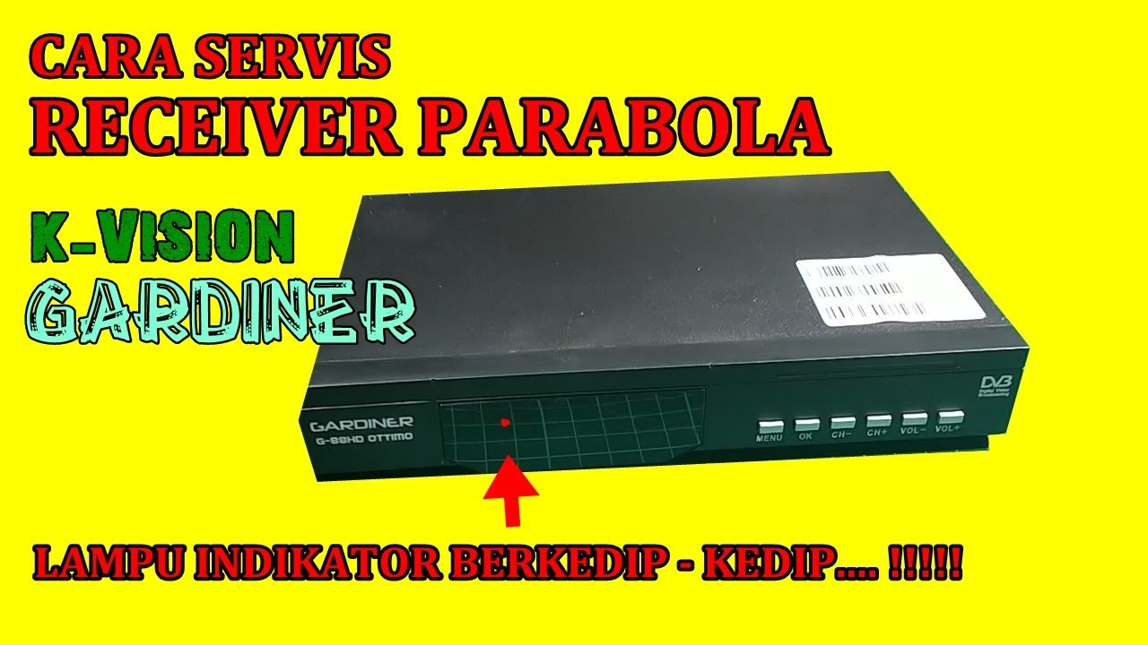 Receiver Gardiner G 88 HD lampu indikator berkedip kedip