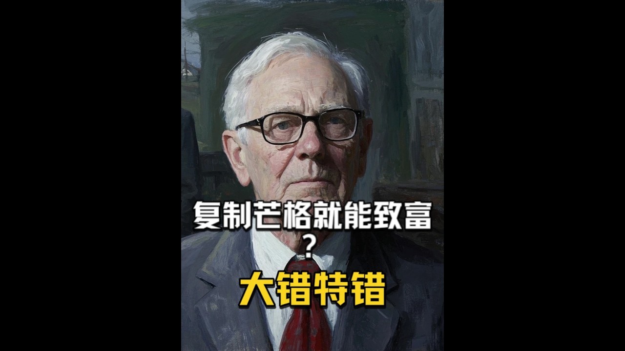 财富积累最快的方式就是直接复制查理芒格？大错特错查理芒格的一生是传奇，但照抄他的习惯，你能成功吗？本文告诉你，财富背后的秘密在于理解#人物故事 #查理芒格#富人思维#知识分享#赚钱思维#悟道人生