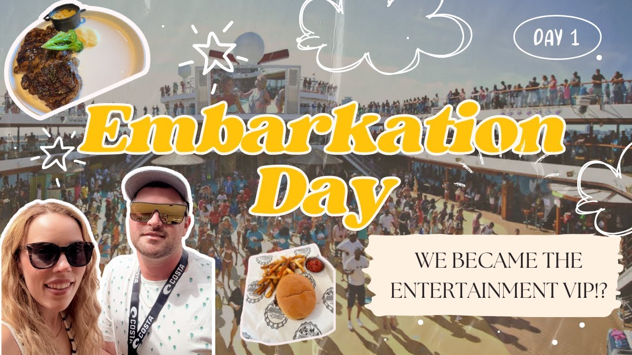 Carnival Magic Cruise EMBARKATION DAY! | Room Tour, Steakhouse, & We Became VIP?! 🛳️ 🌊☀️✨