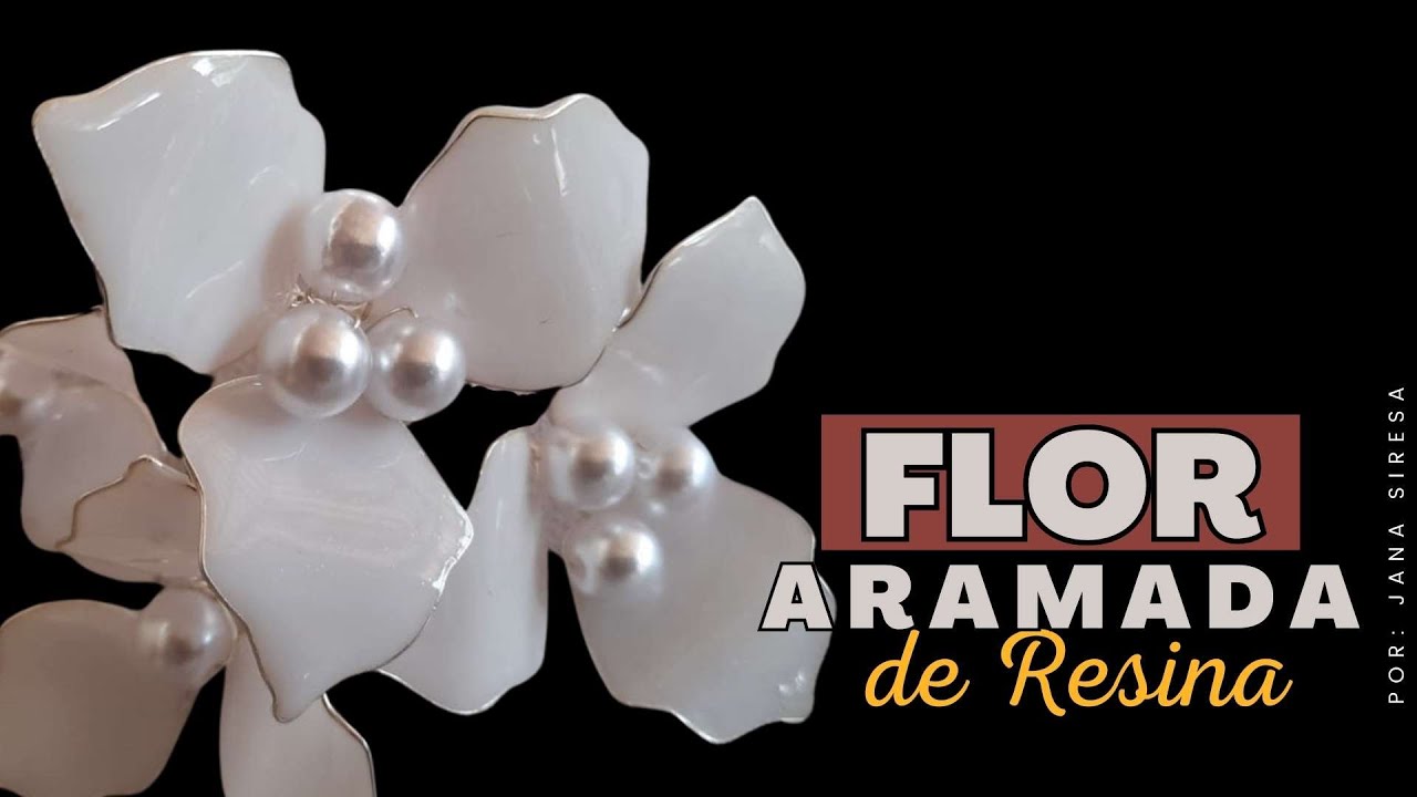 Flor aramada de RESINA UV para montagem de grinaldas resin flower