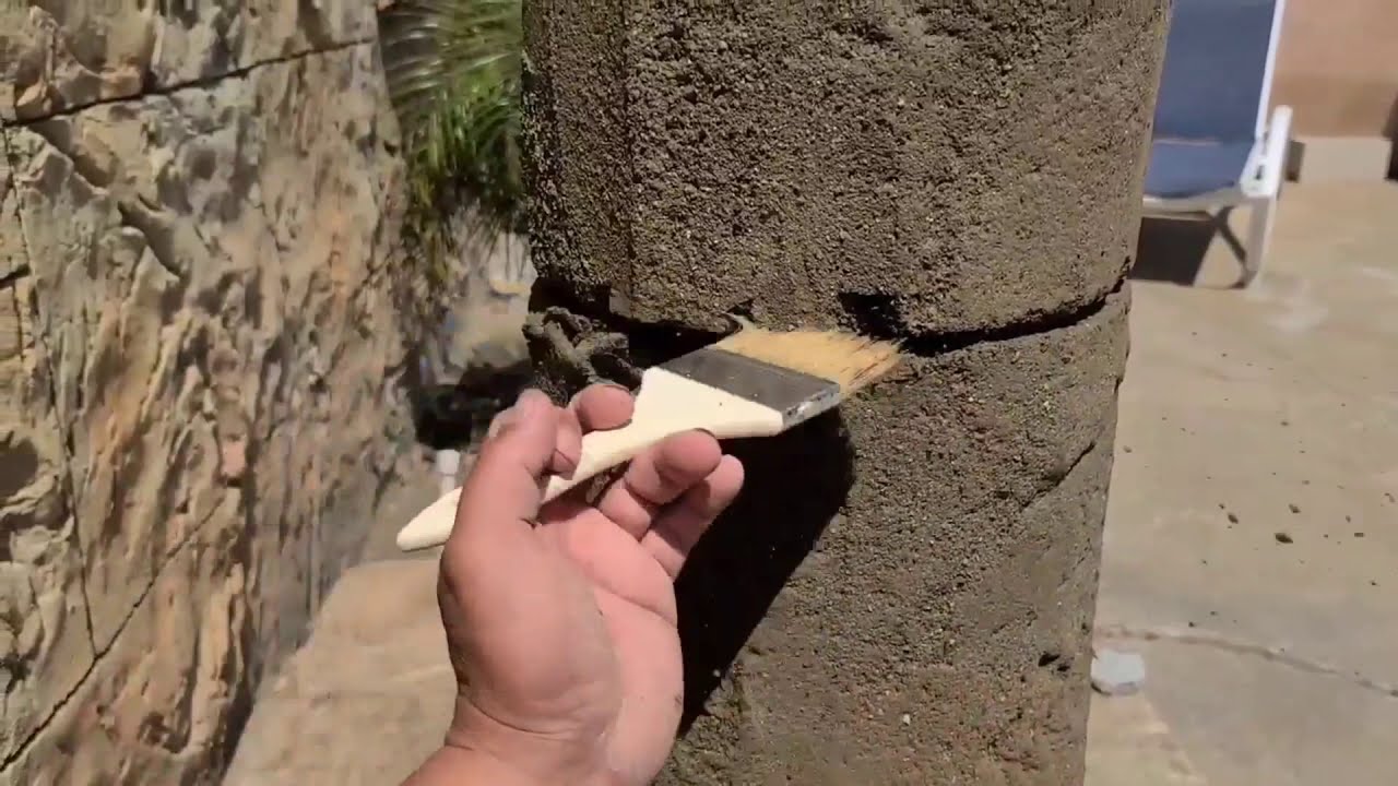 How to make sandstone  round columns style European