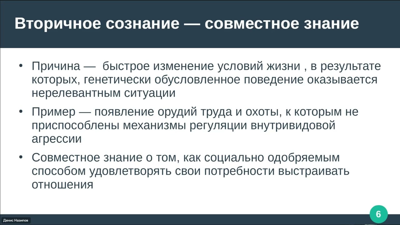 Сознание как согласующая инстанция и два вида сознания - Денис Назипов - семинар AGI