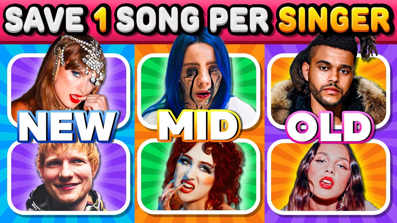 Save One Song Per Singers 🎤 OLD vs MIDDLE vs NEW Most Popular Singers 🎶 Music Quiz 2025