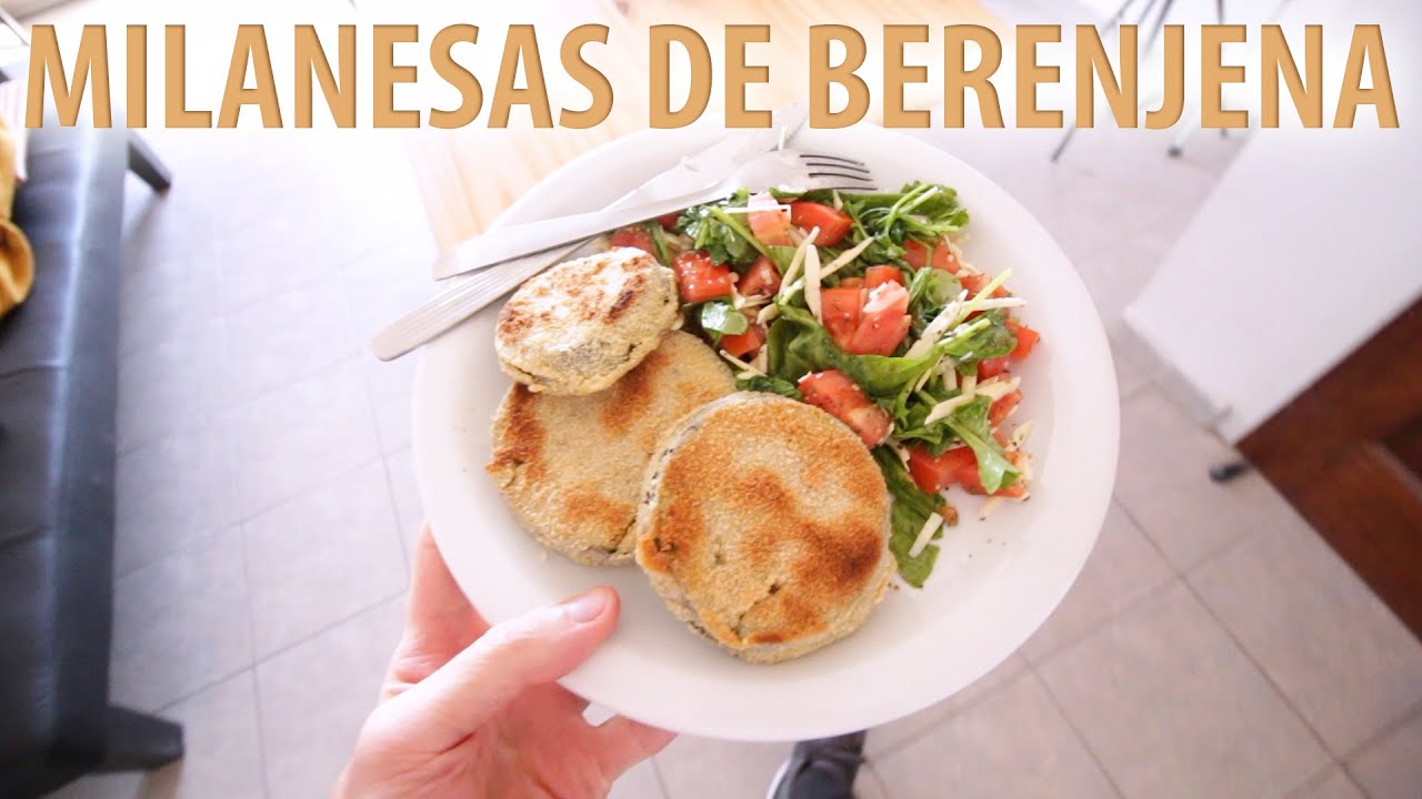 Cómo hacer Milanesas de Berenjena con Ensalada Saludable - Receta paso a paso
