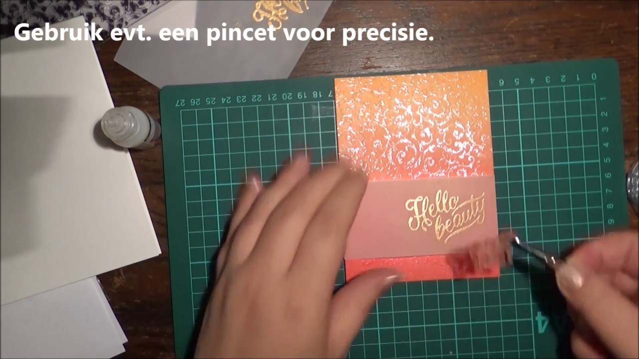 Clear embossing op vellum - KAART MAKEN