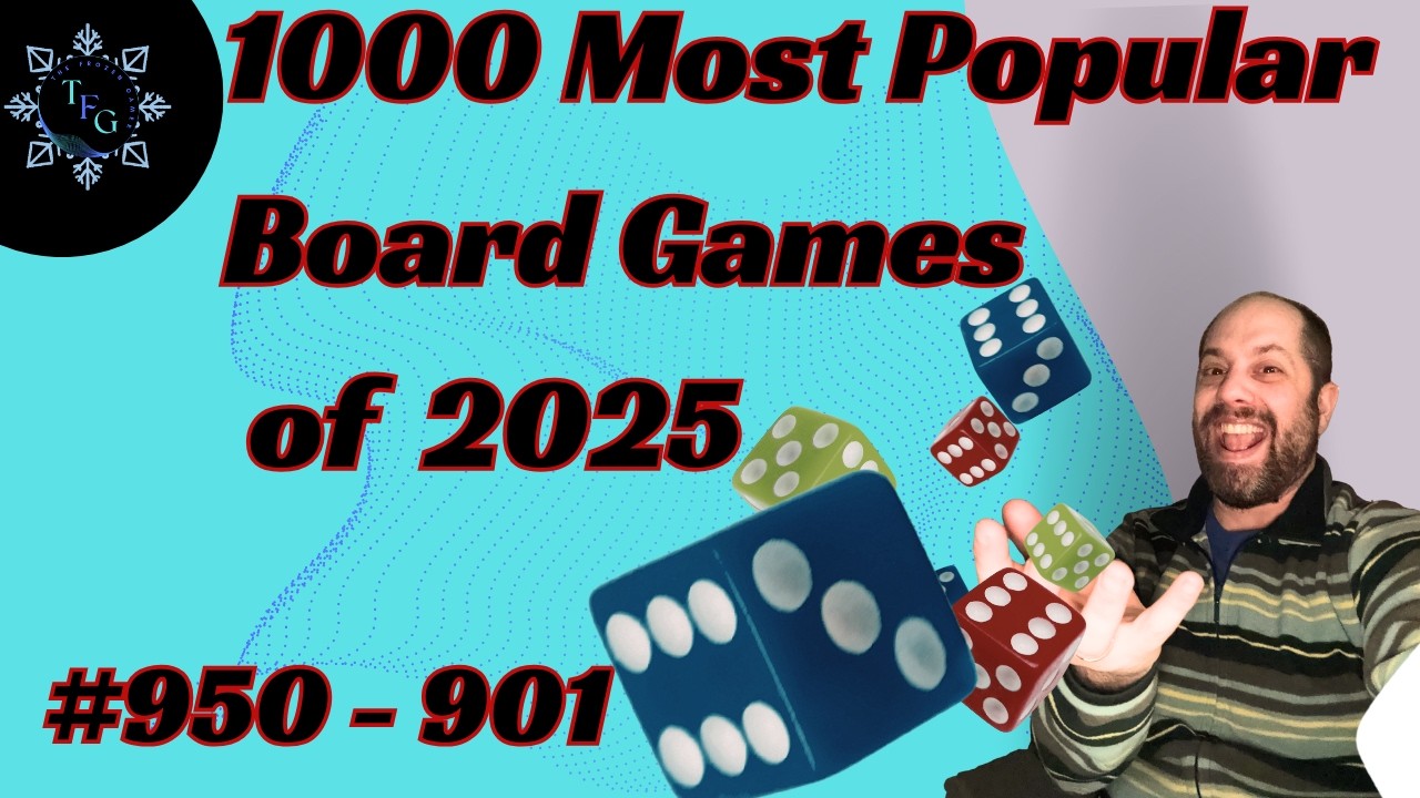 Most Popular Games of 2025 (By Actual Plays) | BGG Data Countdown #950-901