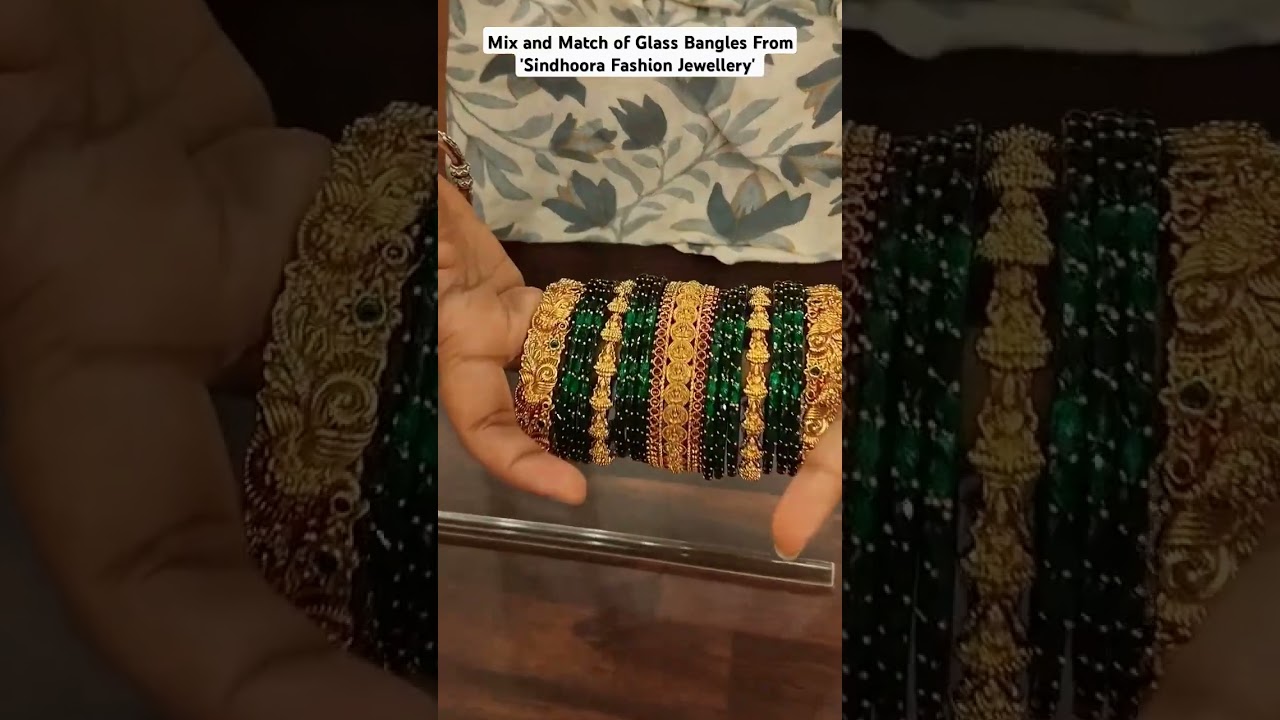 Mix and Match of Glass Bangles From 'Sindhoor Fashion Jewellery'