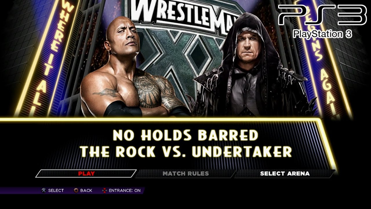 WWE 2K14 PS3 - The Rock VS Undertaker - Defeat The Streak [2K][mClassic]