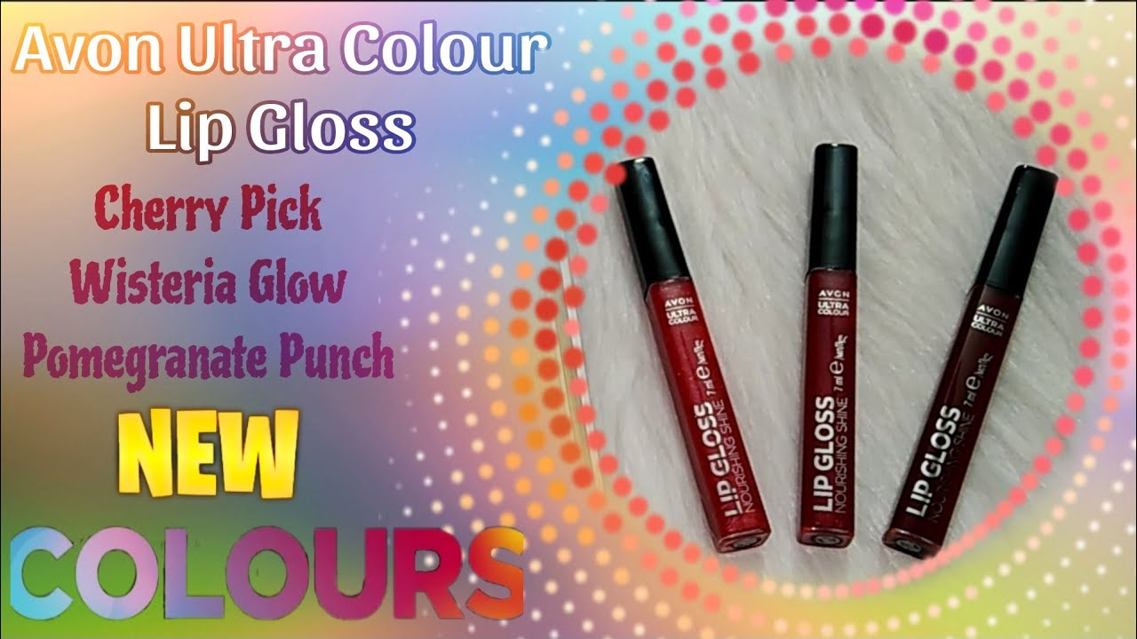 أجدد درجات ليب جلوس افون💋 Avon Ultra Colour Lip Gloss 💋 Wisteria Glow 💋 Pomegranate Punch 💋