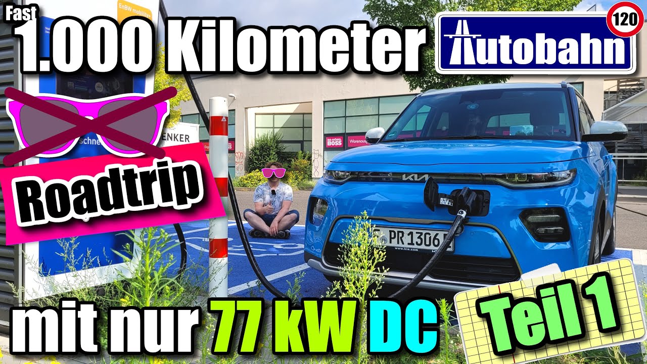 Teil 1: Fast 1.000 km Autobahn-Roadtrip mit 77 kW DC - 2023 Kia e-Soul - 204 PS - Infos EV