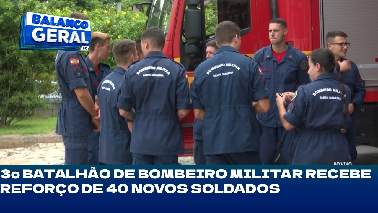 Aumento no efetivo: 3° Batalhão de bombeiro militar receber reforço de 40 novos soldados
