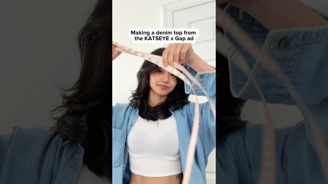 I tried making Manon&rsquo;s denim top from the KATSEYE x Gap ad
