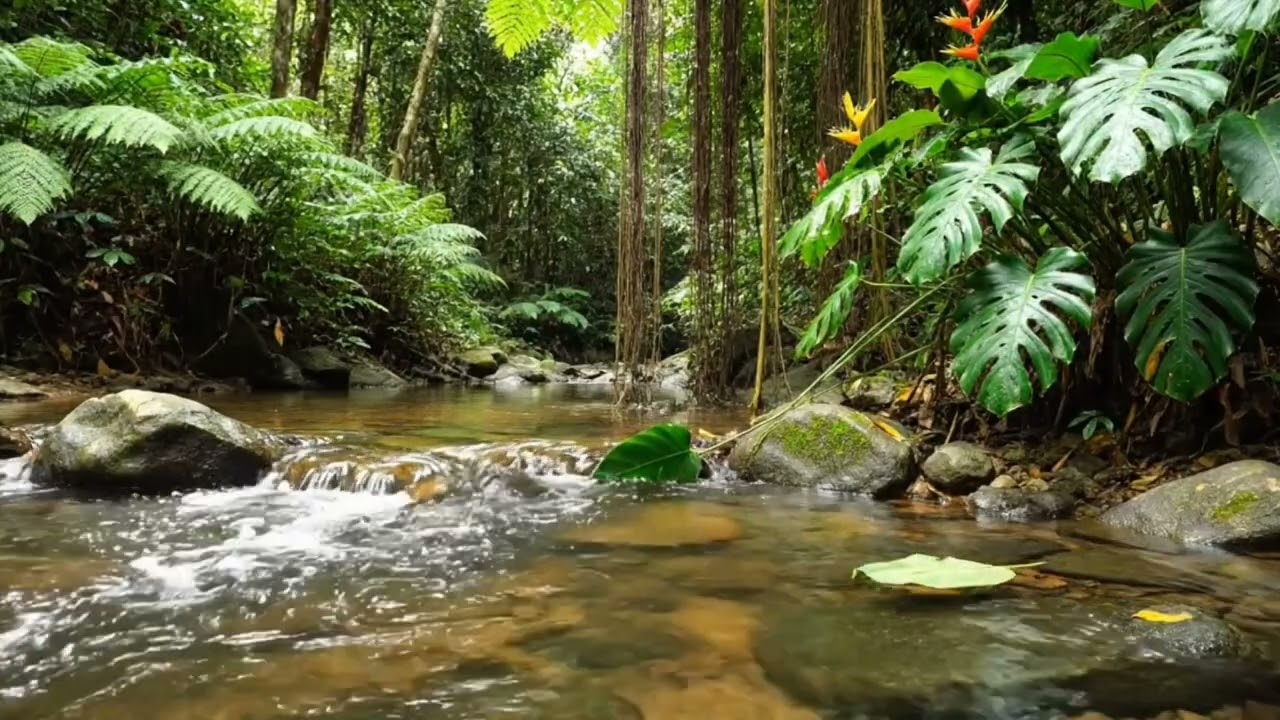 Tropical Rainforest Ambience | Exotic Bird Sounds and Jungle Nature Sounds