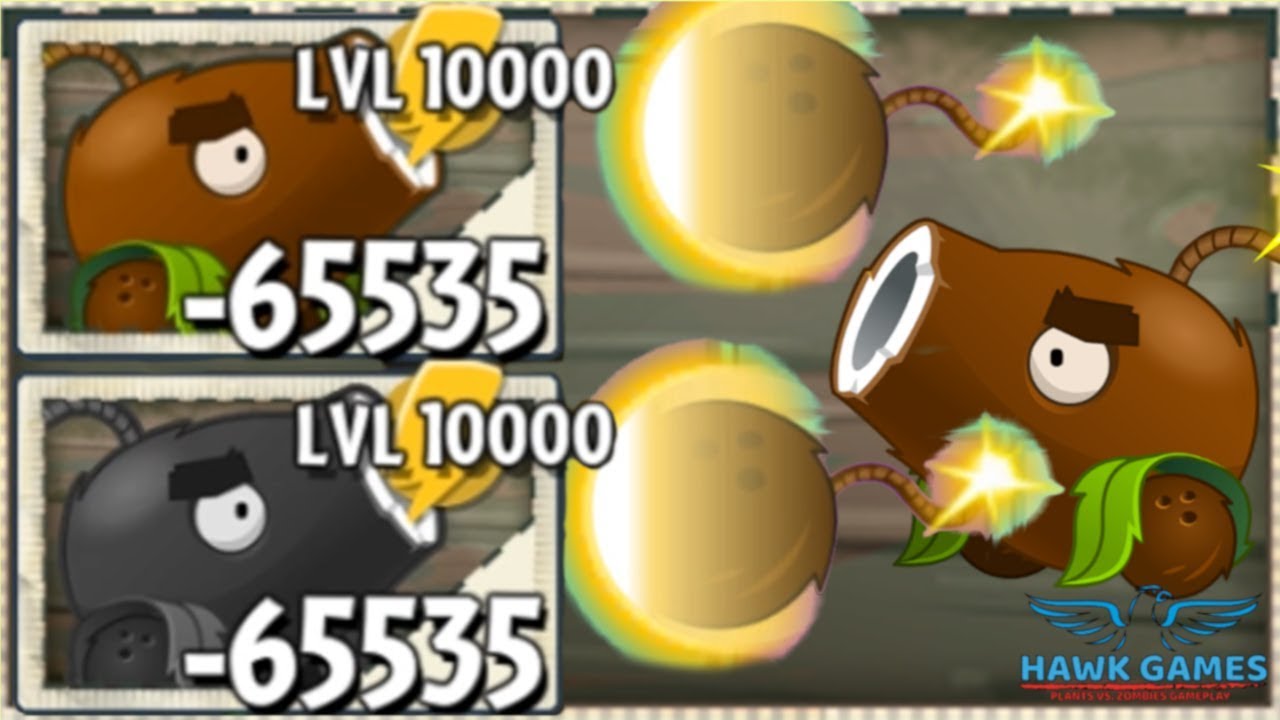 Plants vs Zombies 2 Coconut Cannon Upgraded to Level 10000 PvZ2