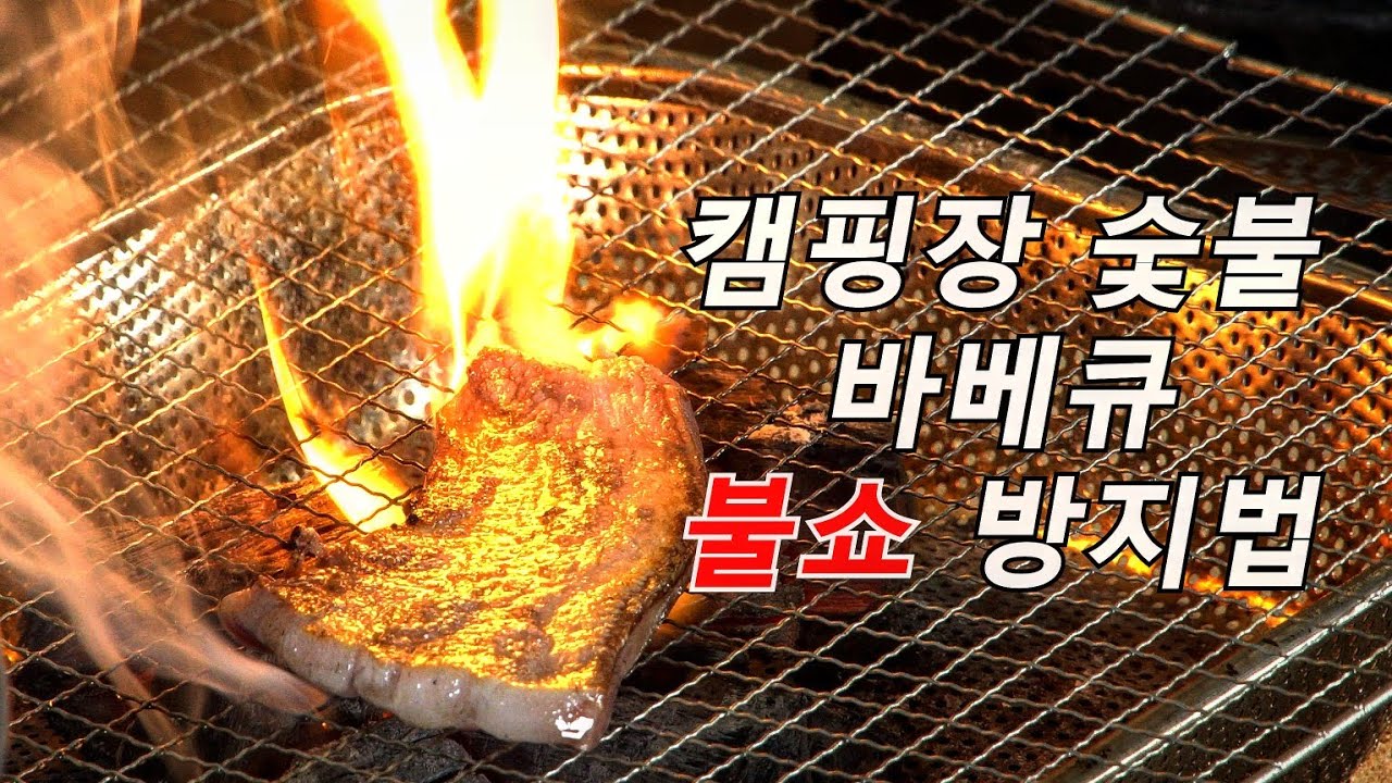 숯불 불쇼 안나는법 - 캠핑장 바베큐 [인생 꿀팁]