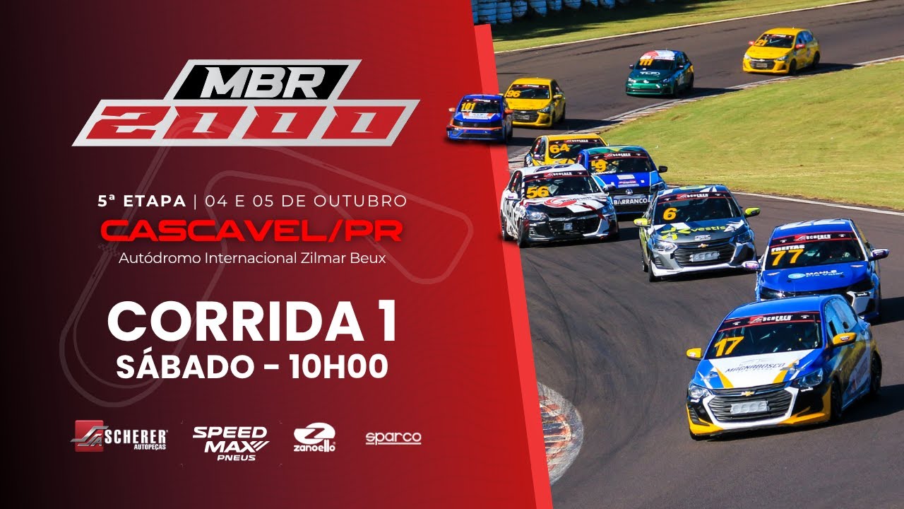 [AO VIVO] MBR 2000 - Corrida 1 - 5&ordf; Etapa &ndash; Cascavel/PR | Marcas Brasil Racing 2025