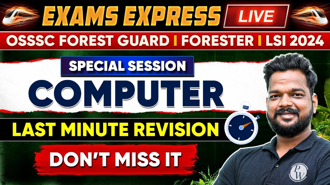 Last Minute Revision | Computer | For OSSSC Forest Guard, Forester & LSI Exam 2024 | OPSC Wallah