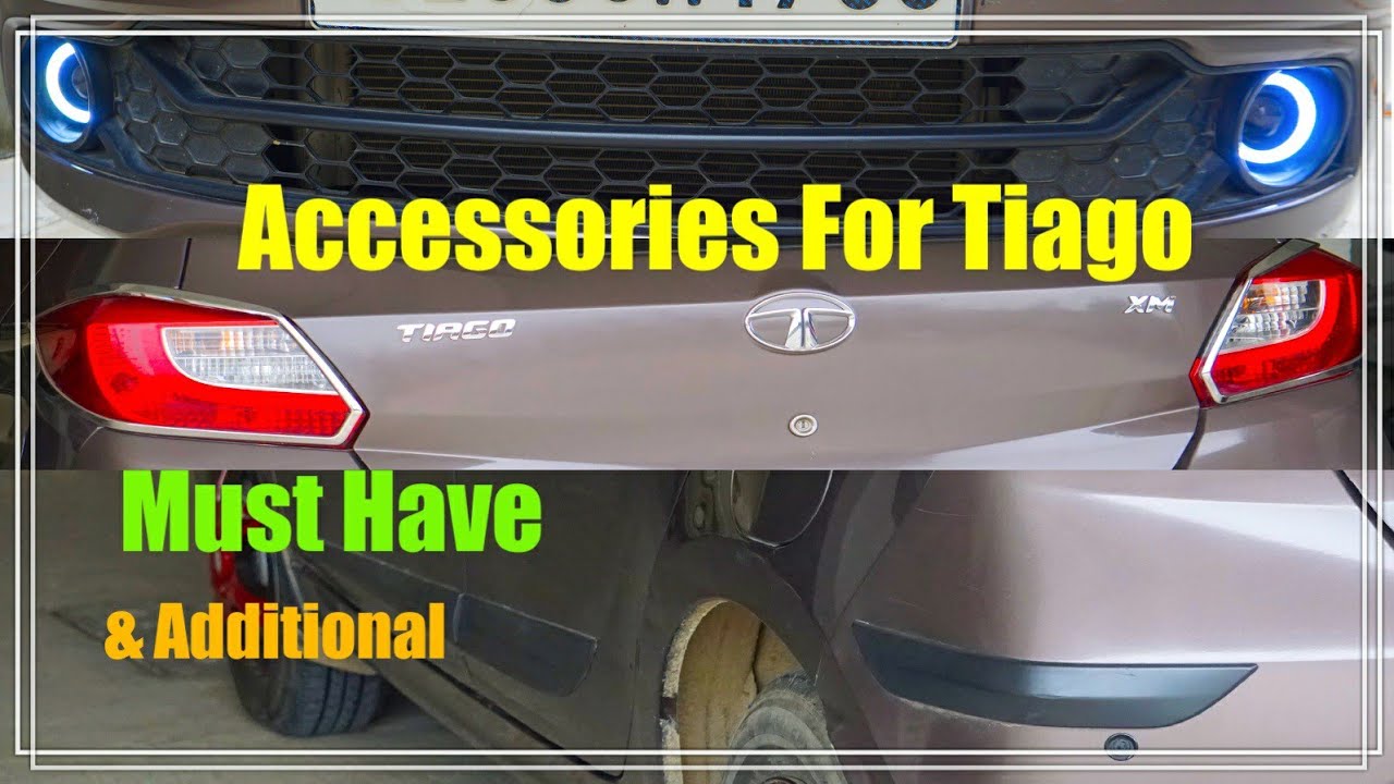 Tata Tiago All important & Additional Accessories-Scuff Plate-DRL-Bumper Protector-Arm Rest-Hindi