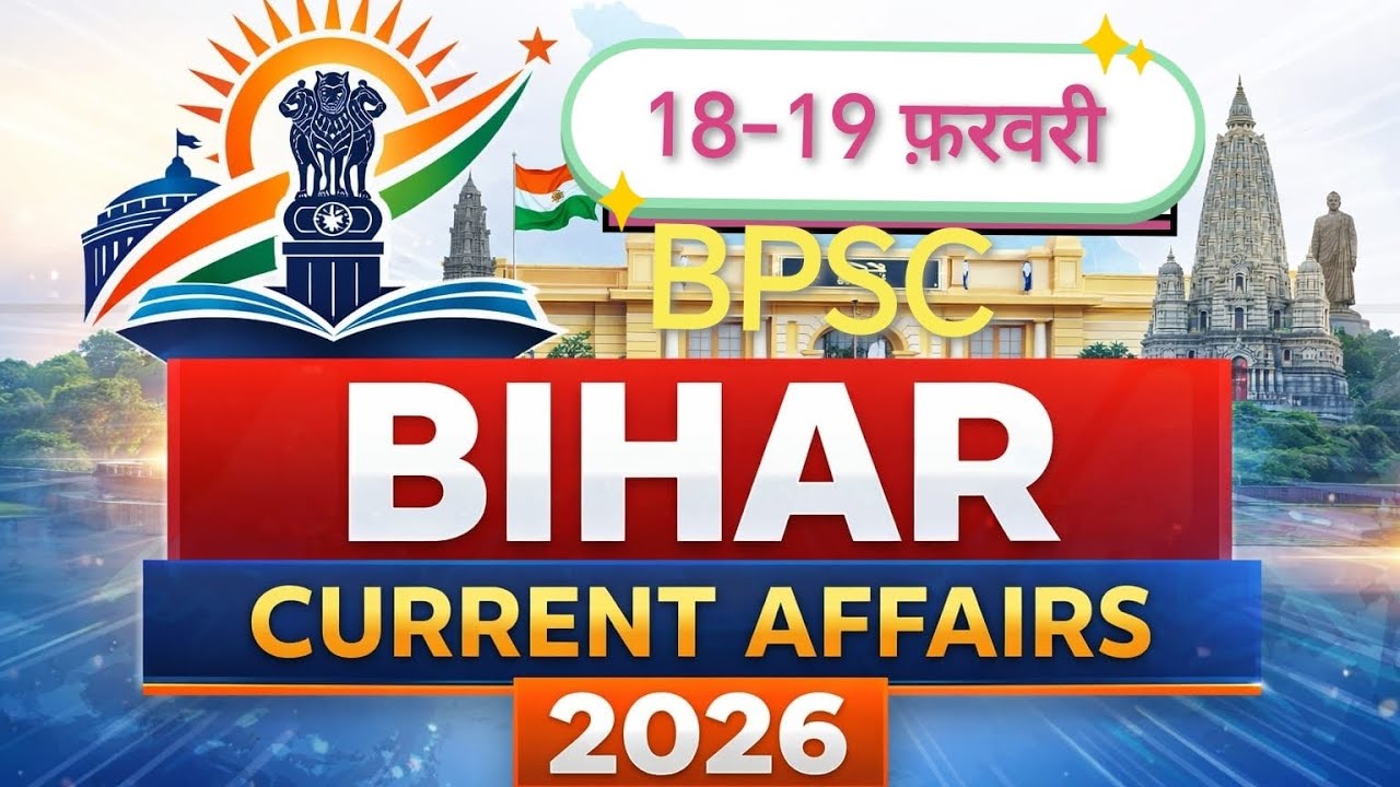 DAILY BIHAR CURRENT AFFAIRS 18-19 फ़रवरी//BPSC// AEDO//BSSC// BIHAR SI 