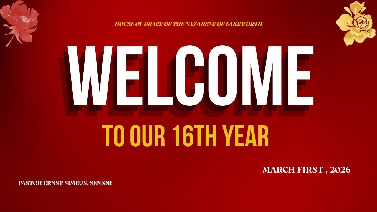 HOUSE OF GRACE OF THE NAZARENE I 16 YEARS I PASTOR ERNST SIMEUS I 03-01-2026
