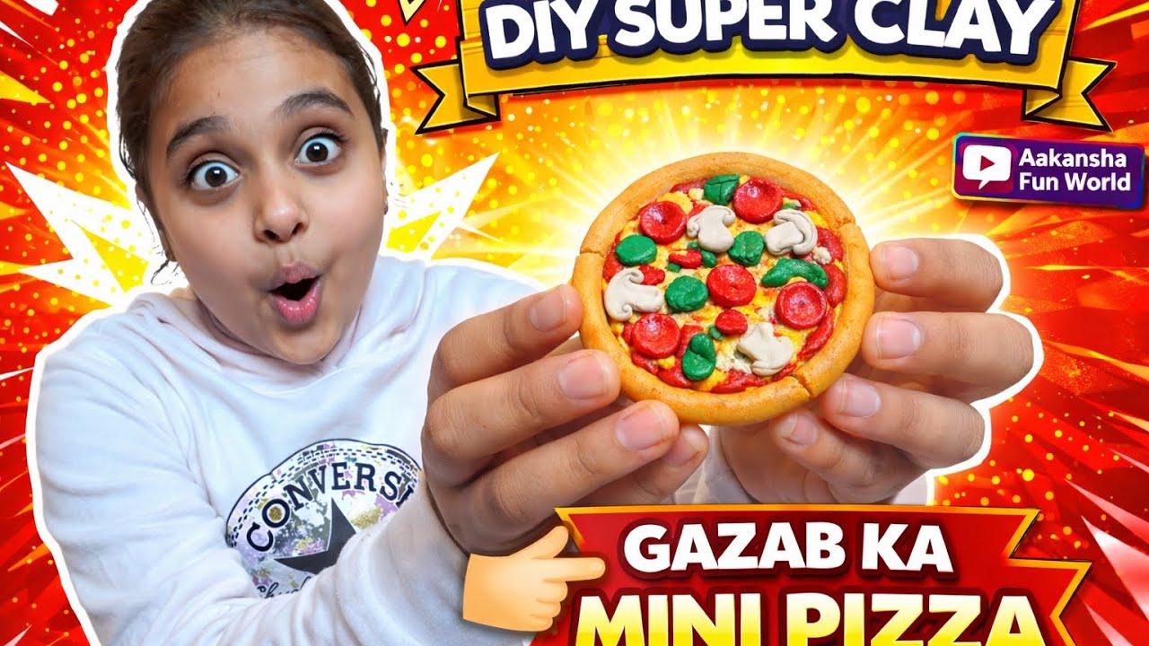 Mini Pizza Making With Super Clay | Kids Craft #diy #kidslearning 