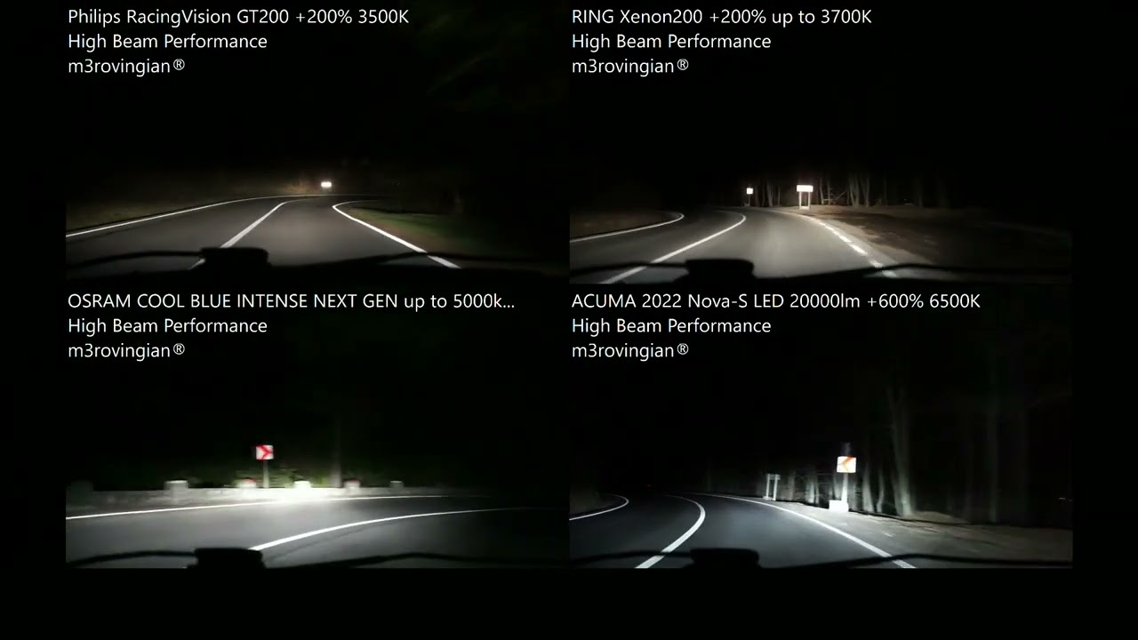 [High Beam] Philips RacingVision GT200, RING Xenon200, OSRAM CBI NEXT GEN, ACUMA Nova-S +600% LED