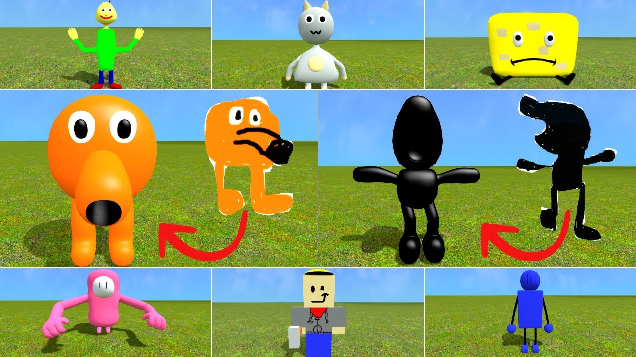 2D Vs 3D NEW UPDATE RANDOM 3D SANIC CLONES MEMES NEXTBOT IN Garry's Mod