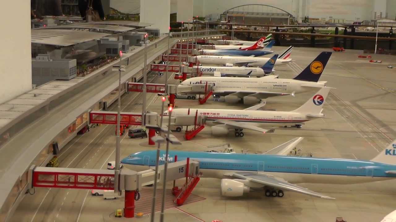 Biggest and smallest, scale Airport of the world, Miniature Wonderland, Hamburg, 17 JAN 2014