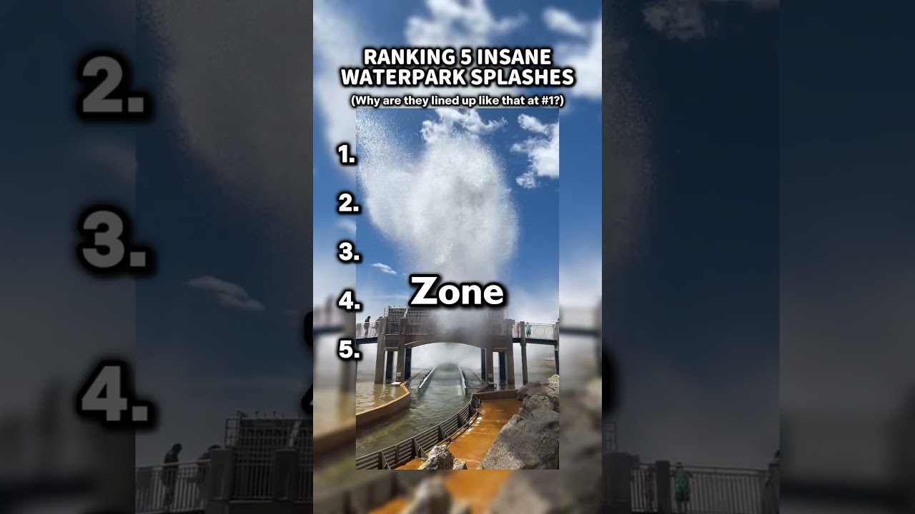 Ranking 5 of the most insane waterpark splashes! 😳💦 #rankings #waterpark #splashzone