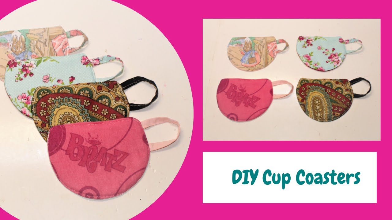 Crafty DIY Cup Coasters/Drink Coaster/Cup Design Fabric Coaster/Easy To Make Tea Cup Coasters