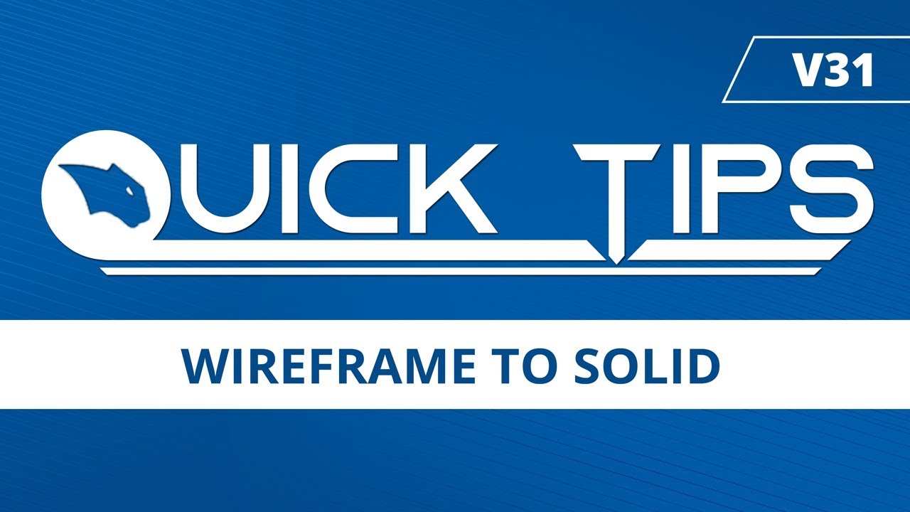 Wireframe to Solid - BobCAD-CAM Quick Tips: V31