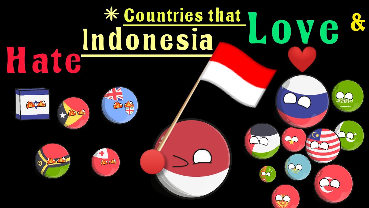 countries that love and hate Indonesia #indonesiacountryball #indonesia #countryball