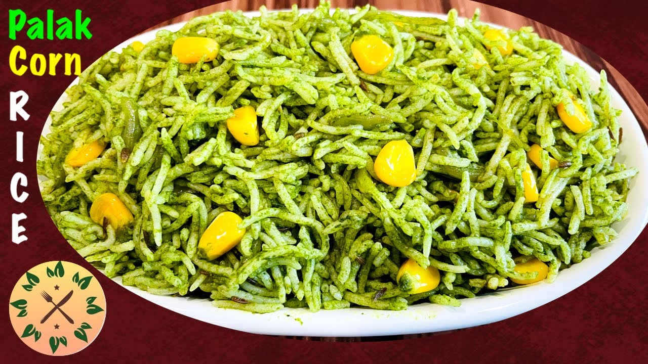 Spinach Corn Rice | Palak Corn Pulao | Quick Recipes | Kid Friendly Recipes