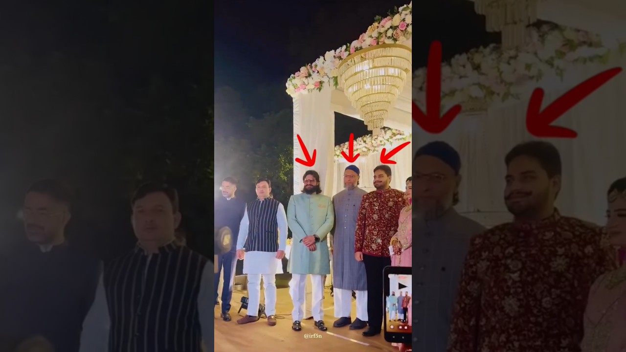 Asaduddin Owaisi Sahab Attend Mukhtar Ansari Son Wedding #shorts